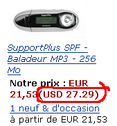 Example of conversion from fnac.com