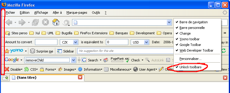 aspect of unlocked toolbars